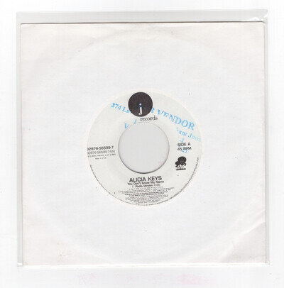 Alicia Keys ‎– You Don't Know My Name [ J Records ‎– 82876-56599-7] 7 Inch [VG+]
