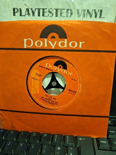ERIC BURDON & WAR SPILL THE WINE / MAGIC MOUNTAIN POLYDOR VG- 7" 45 VINYL SINGLE
