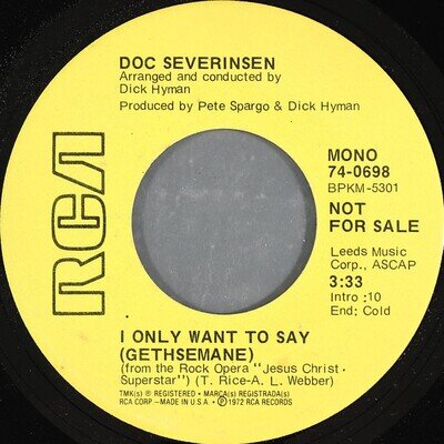 Doc Severinsen - I Only Want To Say Gethsemane - Used Vinyl - Promo - X8100z