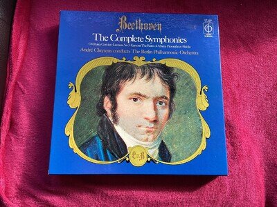 BEETHOVEN-THE COMPLETE SYMPHONIES●BERLIN PHILHARMONIC●8 VINYL LP BOX SET●VG+/VG+