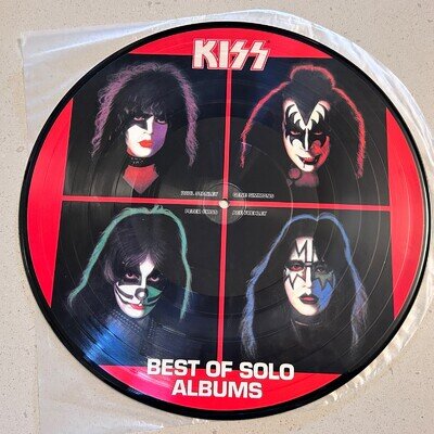 (EX) Kiss "Best Of The Solo Albums" Vinyl LP Picture Disc ACE FREHLEY, ETC. Rare