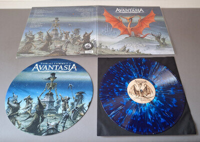 TOBIAS SAMMET`S AVANTASIA lim 500 royal blue splatter Vinyl LP Here Be Dragons