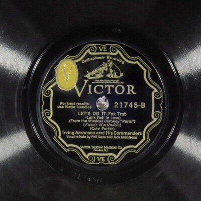 78 RPM Irving Aaronson Commanders (3 Victor 78s), E-, E & E+, Jazz - Cole Porter