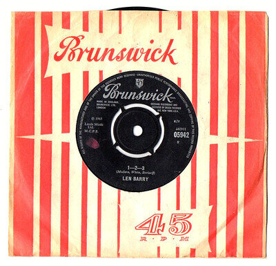 NORTHERN SOUL ❤️ Len Barry ~ 1-2-3 / Bullseye ❤️ Original 1965 Vinyl 7" Single