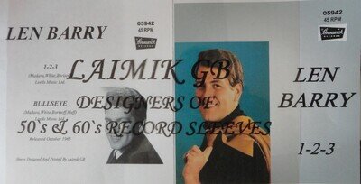 LEN BARRY:1-2-3:SLEEVE ONLY, SEE DESCRIPTION
