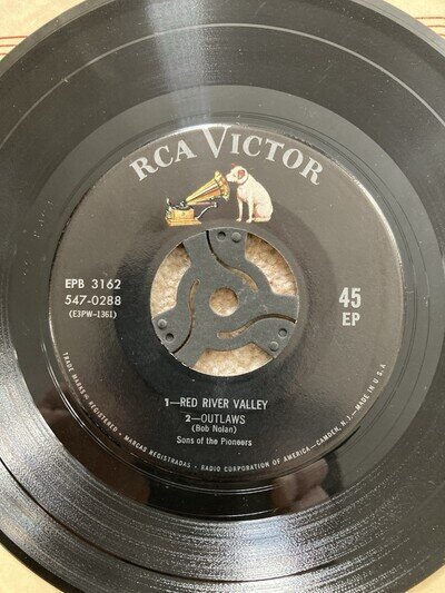 7” Vinyl Sons Of The Pioneers - Red River Valley-EPB 3162 - 1953 Media VG