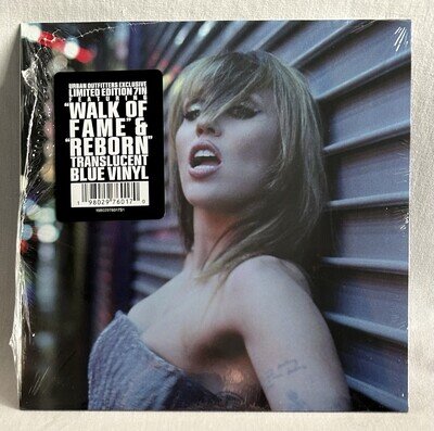 IN HAND!! Miley Cyrus Walk of Fame /Reborn UO BLUE HOUR 7” Single Vinyl