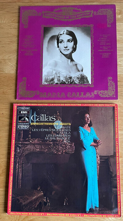 2 Maria Callas Vinyl LP Albums