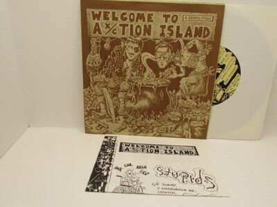 GG ALLIN Signed AUTOGRAPHED Welcome To Ax/ction Island VINYL 7" Single 1986