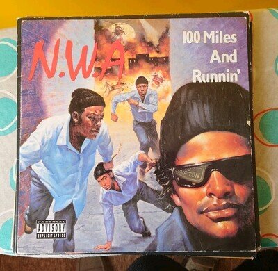 N.W.A 100 Miles And Runnin 4-track EP 12" HIP HOP Original Pressing 1990 VG/EX