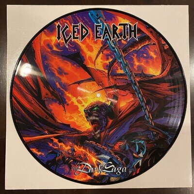 Iced Earth The Dark Saga Picture Disc LP Vinyl 1996 Germany RARE!!!