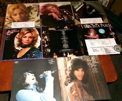6 LP Lot Barbara Mandrell Tanya Tucker Vikki Carr Donna Fargo Promo Country