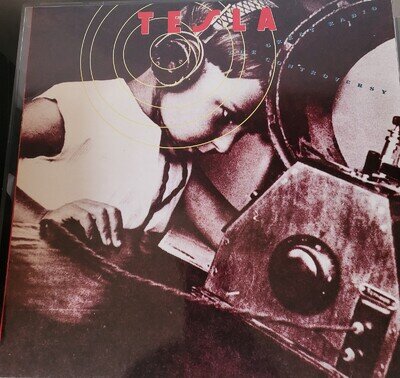 TESLA The Great Radio Controversy First Press 1989 VINYL LP EX/EX!