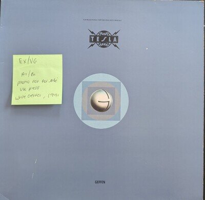 Tesla Self Titled Vinyl Record EX/VG GEFDJ4 1991 Promo