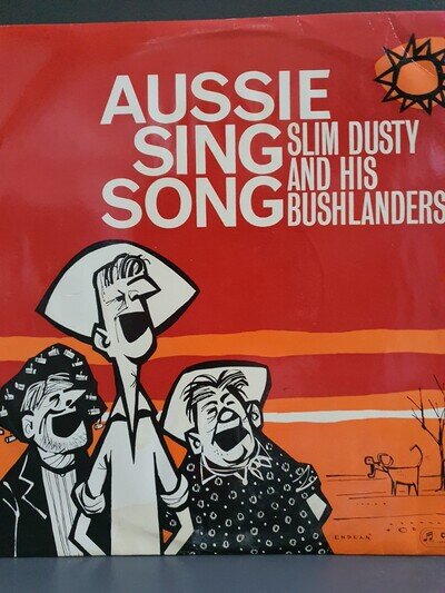Slim Dusty And His Bushlanders - Aussie Sing Song (LP, Album, Mono, RE)