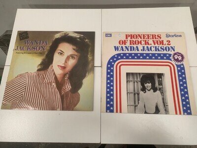 Wanda Jackson - 2 LPs - Country Classics/Pioneers of Rock Vinyl - Worn/Fair
