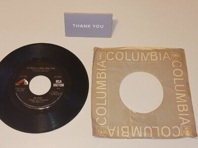 Ed Ames My Cup Runneth Over & It Seems A Long Long Time 7" 45 Vinyl Record! VGC