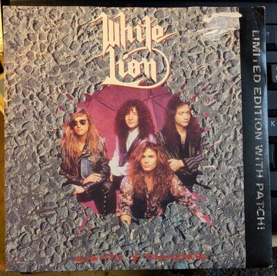 WHITE LION LIGHTS AND TUNDER SHE'S GOT EVERYTHING ATLANTIC A777X METAL PATCH