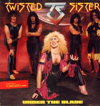 Twisted Sister Under the Blade LP vinyl USA Atlantic 1985 remixed edition LP