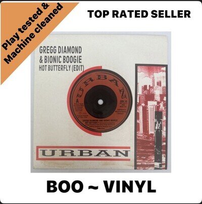 Gregg Diamond & Bionic Boogie ~ Hot Butterfly Rare Disco 7” Vinyl Record EX/VG+