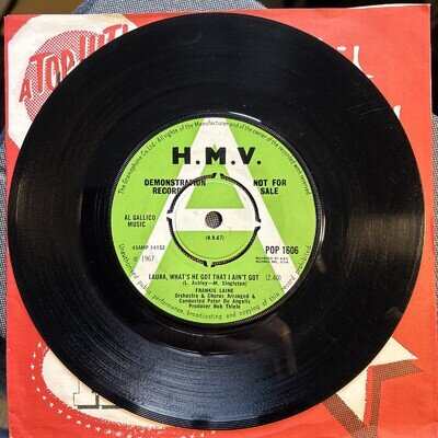 Frankie Laine - Laura, What's He Got That I Ain't Got, 7" DEMO - Ultra Rare