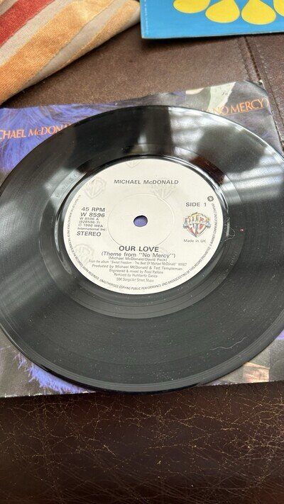 Michael McDonald Our Love 7" Warner Bros W8596 EX/EX 1987 picture sleeve
