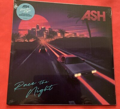 ASH RACE THE NIGHT LTD ED. TRANSPARENT CURACAO COLOURED VINYL MINT IN STOCK