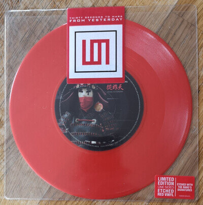 Thirty Seconds To Mars – UK Feb 2008 Etched*RED Vinyl*1-sided 7": From Yesterday