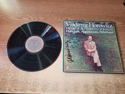 HAND AUTOGRAPH 1970s EXCELLENT Vladimir Horowitz Favorite Beethoven Sonatas LP
