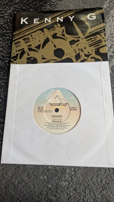 KENNY G SONGBIRD PIC SLEEVE 7"