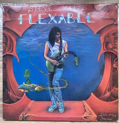 Steve Vai - Flexable Vinyl LP UR777 Green Label w/insert Ex/Ex