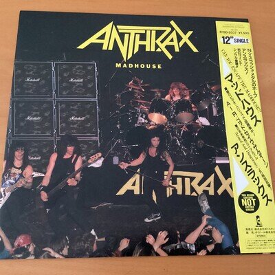 ANTHRAX MADHOUSE JAPAN 12 INCH SINGLE OBI R15D-2037