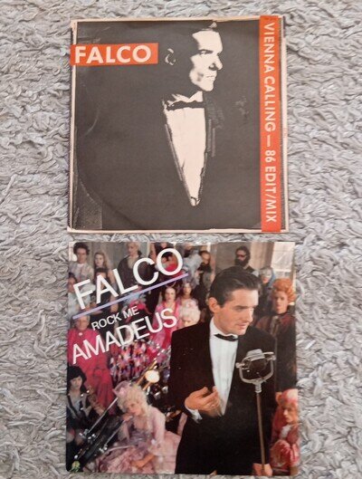 FALCO - ROCK ME AMADEUS & VIENNA CALLING 7" VINYL SINGLES
