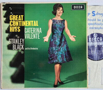 Caterina Valente - Great Continental Hits Decca Vinyl LP Stereo SKL 4508 / 1962