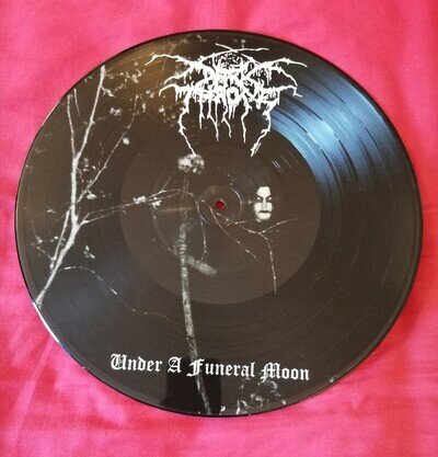 Darkthrone picture disc vinyl Under a Funeral Moon back on black sargeist mgla