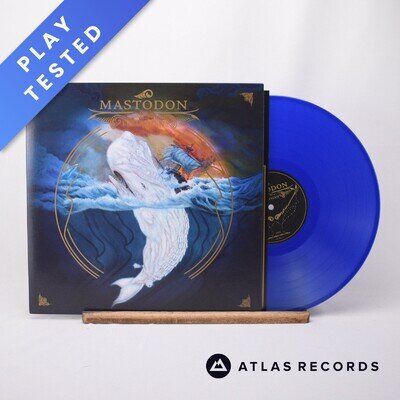 Mastodon Leviathan Blue Lyric Sheet Repress LP Album Vinyl Record - NM/NM
