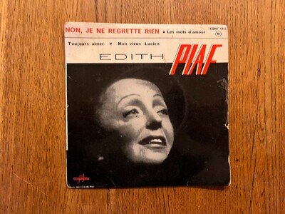 Edith Piaf - Non, Je Ne Regrette Rien / Les Mots D'Amour (1961) 7" EP