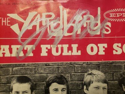 AUTOGRAPHED JEFF BECK 1965 EXCELLENT Yardbirds Heart Full Of Soul SLEEVE ONLY 45