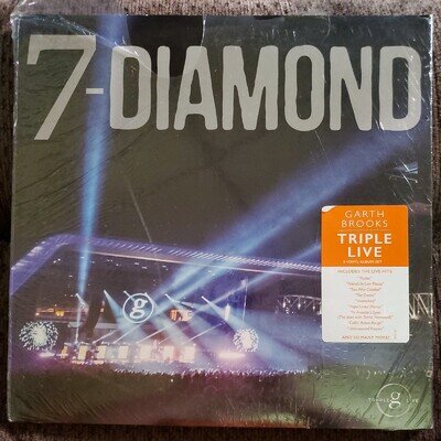 7-Diamond GARTH BROOKS TRIPLE LIVE 3 Albums Vinyl Record LP New Sealed GERMANY