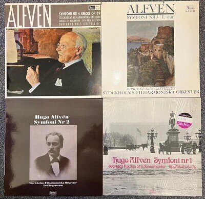 Hugo Alfven Symphony - 4 x Vinyl LP Swedish Society NM