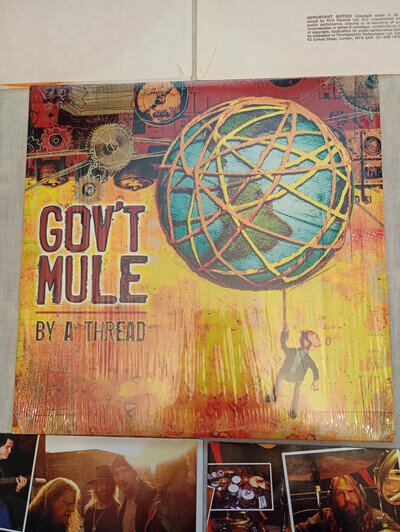 Gov't Mule - By A Thread 2 LP Orange vinyl - 2009 US Evil Teen - 651751-12051-8
