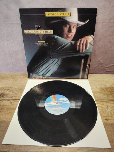George Strait – Strait From the Heart MCA-5320 1982 LP Randy’s Roost Master EX