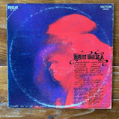 Hot Tuna – Debut Live Blues Rock-Country Blues Vinyl LP – Jorma Kaukonen – OG