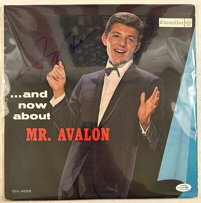 FRANKIE AVALON – AND NOW ABOUT MR. AVALON - AUTOGRAPH COA SA38736 VINYL LP - A5