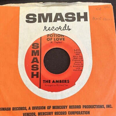 ORIGINAL SOUL 45 - The Ambers - Potion Of Love 100% original with vertical line