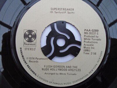 Flesh Gordon & Nude Hollywood Argyles Superstreaker 7" Paramount PAA 0289 EX ...