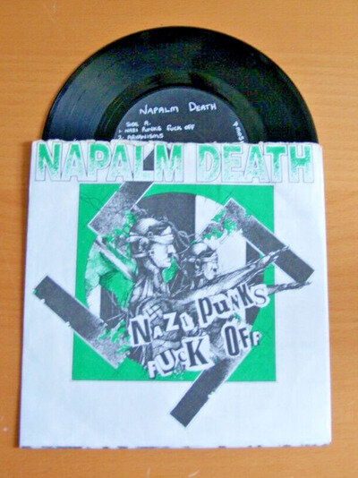 NAPALM DEATH Nazi Punks Fuck Off 7" Vinyl Earache Records 1993 Dead Kennedys