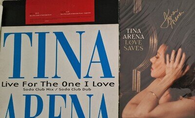 Tina Arena - Love Saves (New & Signed Vinyl LP) & 2 Promo 12" Singles Burn Remix