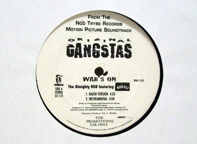 ALMIGHTY RSO ft. MOBB DEEP - war's on 12" USA PROMO noo trybe 90s GANGSTA RAP