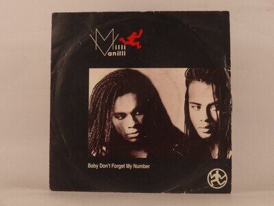 MILLI VANILLI BABY DON'T FORGET MY NUMBER (96) 2 Track 7" Single including Pictu